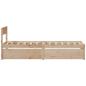 Preview: Massivholzbett ohne Matratze 75x190 cm Kiefernholz