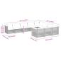 Preview: 10-tlg. Garten-Sofagarnitur mit Kissen Grau Poly Rattan