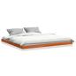 Preview: Massivholzbett Wachsbraun 200x200 cm Kiefer