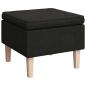 Preview: Schaukelsessel mit Hocker Schwarz Stoff