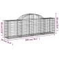 Preview: Gabionen mit Hochbogen 7 Stk. 200x30x60/80 cm Verzinktes Eisen