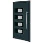 Preview: Haustür Anthrazit 100x200 cm Aluminium und PVC