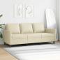 Preview: 3-Sitzer-Sofa Creme 180 cm Kunstleder