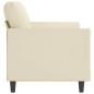 Preview: 3-Sitzer-Sofa Creme 180 cm Kunstleder