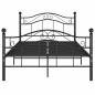 Preview: Bett Schwarz Metall 120x200 cm