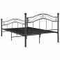 Preview: Bett Schwarz Metall 120x200 cm