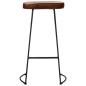 Preview: Barhocker 2 Stk. Dunkelbraun 44x37,5x78 cm