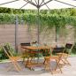 Preview: ARDEBO.de - 5-tlg. Garten-Essgruppe Polypropylen und Massivholz Schwarz