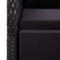 Preview: 11-tlg. Garten-Essgruppe mit Kissen Schwarz Poly Rattan