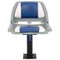Preview: 2-tlg. Bootssitz-Set Klappbar Blau und Wei? 48x51x41 cm