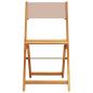 Preview: 3-tlg. Bistro-Set Taupe Stoff und Massivholz