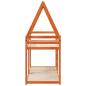 Preview: Etagenbett mit Dach Wachsbraun 90x190 cm Massivholz Kiefer