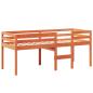 Preview: Hochbett mit Dach Wachsbraun 75x190 cm Massivholz Kiefer