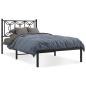 Preview: Bettgestell mit Kopfteil Metall Schwarz 107x203 cm