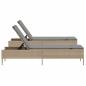 Preview: Sonnenliegen mit Auflagen 2 Stk. Beige Poly Rattan
