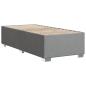 Preview: Bettgestell ohne Matratze Hellgrau 100x200 cm Stoff