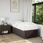 Preview: ARDEBO.de - Bettgestell ohne Matratze Dunkelbraun 90x200 cm Stoff