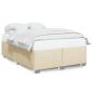 Preview: Bettgestell ohne Matratze Creme 160x200 cm Stoff