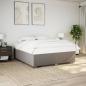 Preview: ARDEBO.de - Bettgestell ohne Matratze Taupe 200x200 cm Stoff