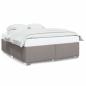 Preview: Bettgestell ohne Matratze Taupe 200x200 cm Stoff