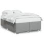 Preview: Bettgestell ohne Matratze Hellgrau 140x200 cm Stoff