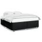 Preview: Bettgestell ohne Matratze Schwarz 200x200 cm Stoff