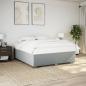 Preview: ARDEBO.de - Bettgestell ohne Matratze Hellgrau 180x200 cm Stoff
