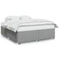 Preview: Bettgestell ohne Matratze Hellgrau 180x200 cm Stoff