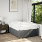 Preview: ARDEBO.de - Bettgestell ohne Matratze Dunkelgrau 120x200 cm Stoff