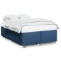 Preview: Bettgestell ohne Matratze Blau 140x200 cm Stoff