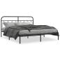Preview: Bettgestell mit Kopfteil Metall Schwarz 183x213 cm
