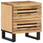 Preview: Nachttische 2 Stk. 40x34x46 cm Raues Mangoholz