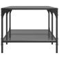 Preview: Couchtisch mit Glasplatte Schwarz 98,5x50x40 cm Stahl