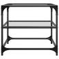 Preview: Couchtische mit Glasplatten 2 Stk. Transparent 50x50x45cm Stahl