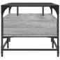 Preview: Couchtisch mit Glasplatte Grau Sonoma 98,5x50x45 cm Stahl