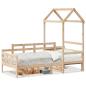 Preview: Tagesbett mit Dach 80x200 cm Massivholz Kiefer