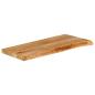 Preview: Tischplatte mit Baumkante 70x40x3,8 cm Massivholz Mango