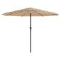Preview: Sonnenschirm mit Stahlmast Braun 388x388x248 cm