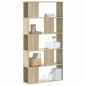Preview: ARDEBO.de - B?cherregal 5 B?den Sonoma-Eiche 80,5x23,5x162,5 Holzwerkstoff