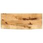 Preview: ARDEBO.de - Tischplatte 90x20x3,8 cm Baumkante Massivholz Raues Mangoholz