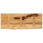 Preview: Tischplatte 90x20x3,8 cm Baumkante Massivholz Raues Mangoholz