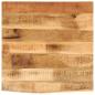 Preview: ARDEBO.de - Tischplatte 40x40x3,8 cm Baumkante Massivholz Raues Mangoholz