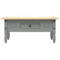 Preview: Couchtisch Mexiko-Stil Kiefernholz Grau 100x55x44 cm