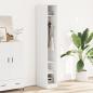 Preview: ARDEBO.de - Kleiderschrank Wei? 30x50x200 cm Holzwerkstoff
