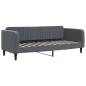 Preview: Tagesbett Dunkelgrau 90x190 cm Samt