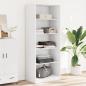 Preview: ARDEBO.de - Kleiderschrank Wei? 80x50x200 cm Holzwerkstoff