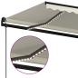 Preview: Automatische Markise mit LED & Windsensor 500x300 Creme