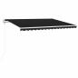 Preview: Automatische Markise mit LED Windsensor 400x300 cm Anthrazit