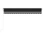 Preview: Automatische Markise mit LED Windsensor 400x300 cm Anthrazit