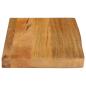 Preview: Tischplatte mit Baumkante 60x30x2,5 cm Massivholz Mango